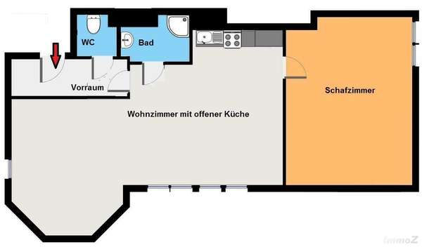 Dachgeschosswohnung in 8010 Graz 21